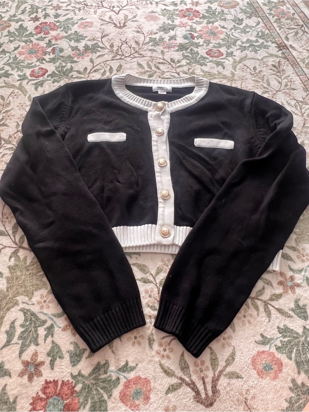 Seraphine Maternity Knit Cardigan Black White Size 16